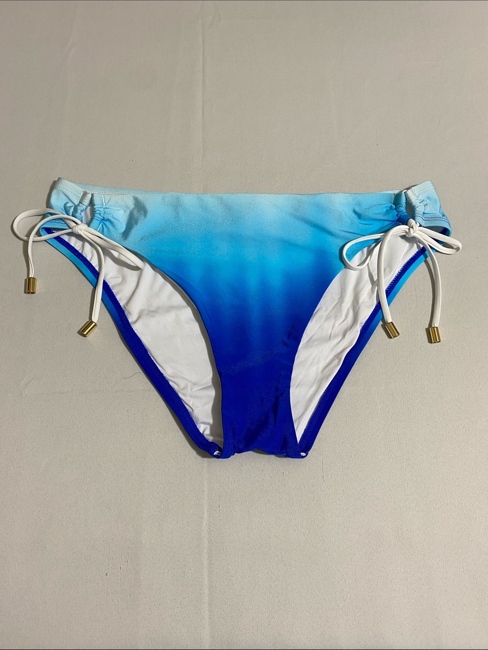 LA BLANCA Ocean Oasis Blue Ombre Side-Tie Hipster Bikini Bottom Size 10